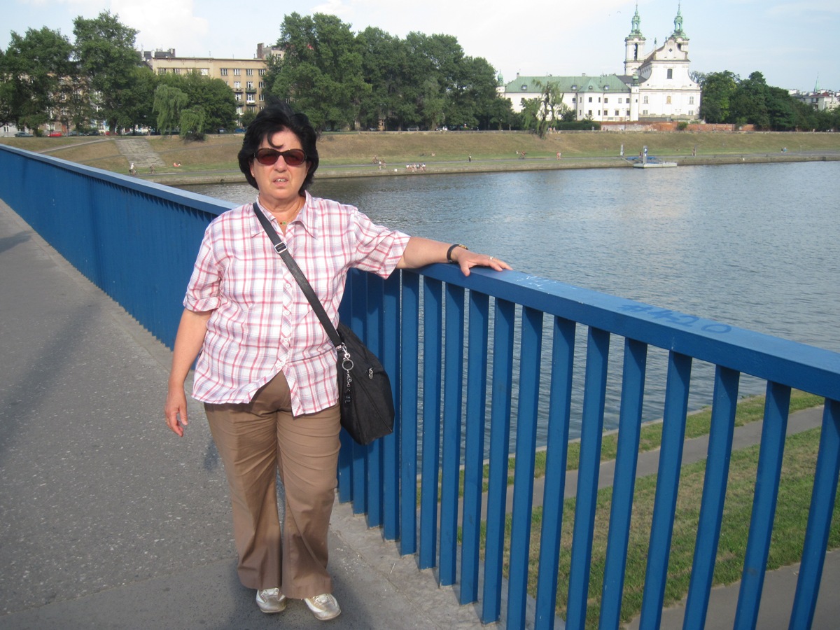 69-Cracovia-Ponte sul fiume Vistola ed io